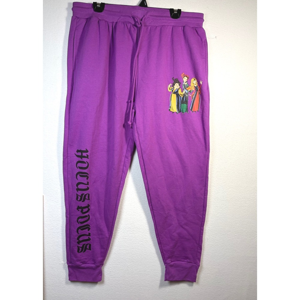 Disney Hocus Pocus Joggers Women 2XL Purple Excellent Sanderson Sisters Graphic